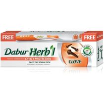 Dabur Herbal Toothpaste – Clove – Cavity Protection 140gm+140gm – Super Value Pack (Singles) Dabur Herbal Toothpaste – Clove – Cavity Protection 140gm+140gm – Super Value Pack (Singles)