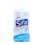 Sifa Toilet Paper Embossed Unwrapped 6 Packs x 8 Rolls White