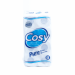 Cosy Toilet Paper Embossed Unwrapped 6 Packs x 8 Rolls White